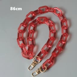 New Fashion Woman Handbag Accessory Parts White Red Pink Candy Acrylic Resin Chain Luxury Strap Women Shoulder Cute Clutch Chain