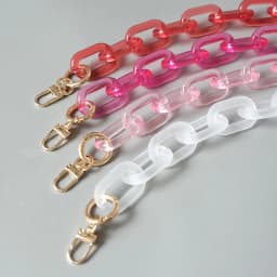 New Fashion Woman Handbag Accessory Parts White Red Pink Candy Acrylic Resin Chain Luxury Strap Women Shoulder Cute Clutch Chain