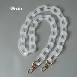 New Fashion Woman Handbag Accessory Parts White Red Pink Candy Acrylic Resin Chain Luxury Strap Women Shoulder Cute Clutch Chain