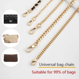 Chain strap Golden Bag Chain Accessories Metal Extension Chains Underarm Crossbody Shoulder Belt Replacement For Women's Bag