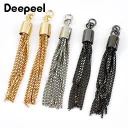 2/4/10Pcs 95mm Metal Tassel Decoration Buckles Bags Pendant Keychain for Purses Handbags DIY Handmade Craft Tassels Accessories
