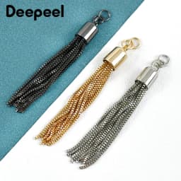 2/4/10Pcs 95mm Metal Tassel Decoration Buckles Bags Pendant Keychain for Purses Handbags DIY Handmade Craft Tassels Accessories
