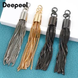 2/4/10Pcs 95mm Metal Tassel Decoration Buckles Bags Pendant Keychain for Purses Handbags DIY Handmade Craft Tassels Accessories