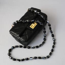 New Fashion Woman Bag Accessory Detachable Solid Beaded Chains White Acrylic Luxury Strap Women Handbag Shoulder Handle Chain