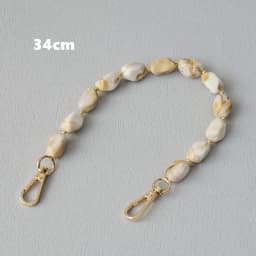 New Fashion Woman Bag Accessory Detachable Solid Beaded Chains White Acrylic Luxury Strap Women Handbag Shoulder Handle Chain