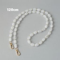 New Fashion Woman Bag Accessory Detachable Solid Beaded Chains White Acrylic Luxury Strap Women Handbag Shoulder Handle Chain