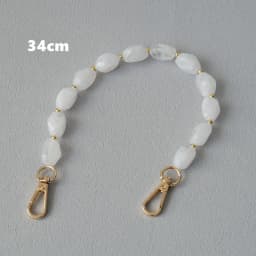 New Fashion Woman Bag Accessory Detachable Solid Beaded Chains White Acrylic Luxury Strap Women Handbag Shoulder Handle Chain