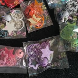 ITA Bag Decoration Chain Pendant Acrylic Pendant Candy Colored Shiny Star Bell Adjustable DIY Bag Decoration Handmade Products