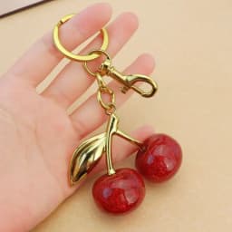 Crystal Cherry Pendants for Women Handbag Coach Bags Shoulder Bags Keychain Fashion Accessory