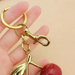 Crystal Cherry Pendants for Women Handbag Coach Bags Shoulder Bags Keychain Fashion Accessory
