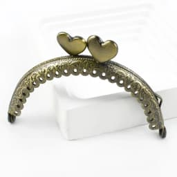 1/2/5/10Pcs 8.5cm Embossed Metal Bags Handle Purse Frame Kiss Clasp for Coin Wallet DIY Handmade Sewing Brackets Bag Accessories