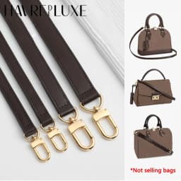 Checkerboard Shoulder Strap For Women Bag Durable Fashion Top Layer Cowhide Leather Crossbody Bag Strap Bag Accessories