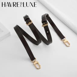 Checkerboard Shoulder Strap For Women Bag Durable Fashion Top Layer Cowhide Leather Crossbody Bag Strap Bag Accessories