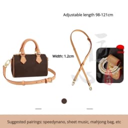 Checkerboard Shoulder Strap For Women Bag Durable Fashion Top Layer Cowhide Leather Crossbody Bag Strap Bag Accessories