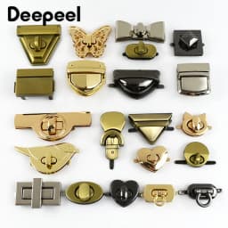 2Pcs Metal Bag Lock Buckles Turn Twist Locks for Women's Handbag Shoulder Bags Closure Latch Clasp DIY Hardware Accessories