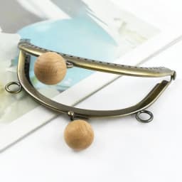 1/2/5Pcs Metal Wood Bead Purse Frame 12.5/16.5/20.5cm Wallet Kiss Clasp Bag Handle DIY Handmade Leather Craft Sewing Accessories