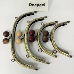 1/2/5Pcs Metal Wood Bead Purse Frame 12.5/16.5/20.5cm Wallet Kiss Clasp Bag Handle DIY Handmade Leather Craft Sewing Accessories