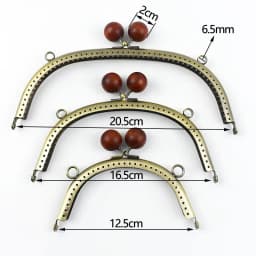 1/2/5Pcs Metal Wood Bead Purse Frame 12.5/16.5/20.5cm Wallet Kiss Clasp Bag Handle DIY Handmade Leather Craft Sewing Accessories