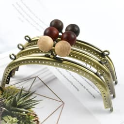 1/2/5Pcs Metal Wood Bead Purse Frame 12.5/16.5/20.5cm Wallet Kiss Clasp Bag Handle DIY Handmade Leather Craft Sewing Accessories