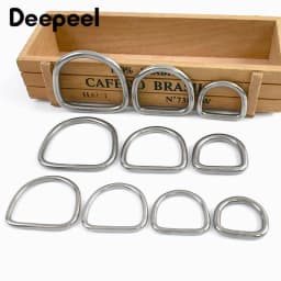 2/5/10Pcs 304# Stainless Steel D Ring Bag Strap Buckle Dog Collar Loop Clasp Webbing Backpack Belt Hook Buckles DIY Accessories