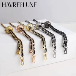 Bag Extension Strap For Women Bag Adjustable Leather Chain Shoulder Strap Modification Small Golden Ball Chain Accessories