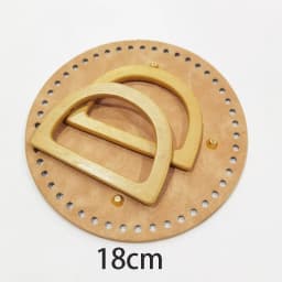 1Set Deepeel New Wooden Handles with Leather Bag Bottom Handmade Material Woven-bag Handbags Knit Bags DIY Sewing Accessories