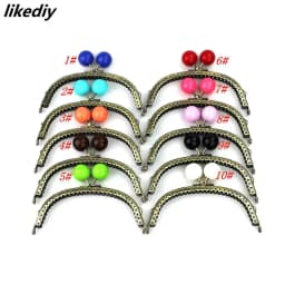 1 Piece 12.5 CM Antique Bronze Arc-shaped Candy Head Metal Purse Frame Kiss Clasp DIY Bag Accessories