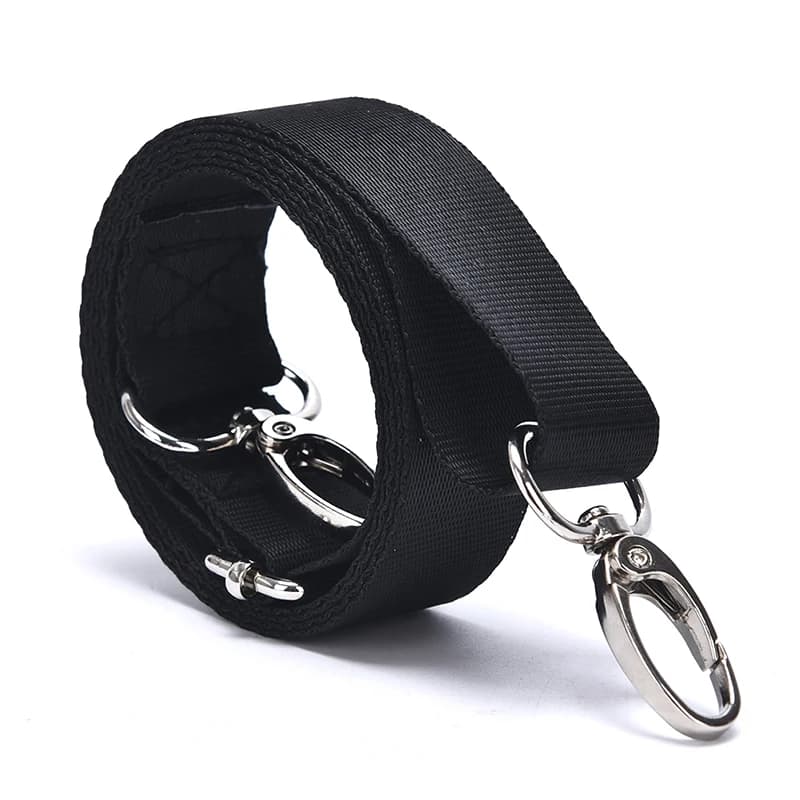 1pcs Black Adjustable Nylon Shoulder Bag Belt Replacement Laptop Crossbody Camera Strap 120x2.5cm