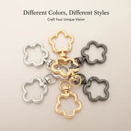 5-100pcs Flower Metal Lobster Claw Clasps Swivel Lanyards Trigger Snap Hooks Strap Connectors for Bag Key Chains Jewelry Making