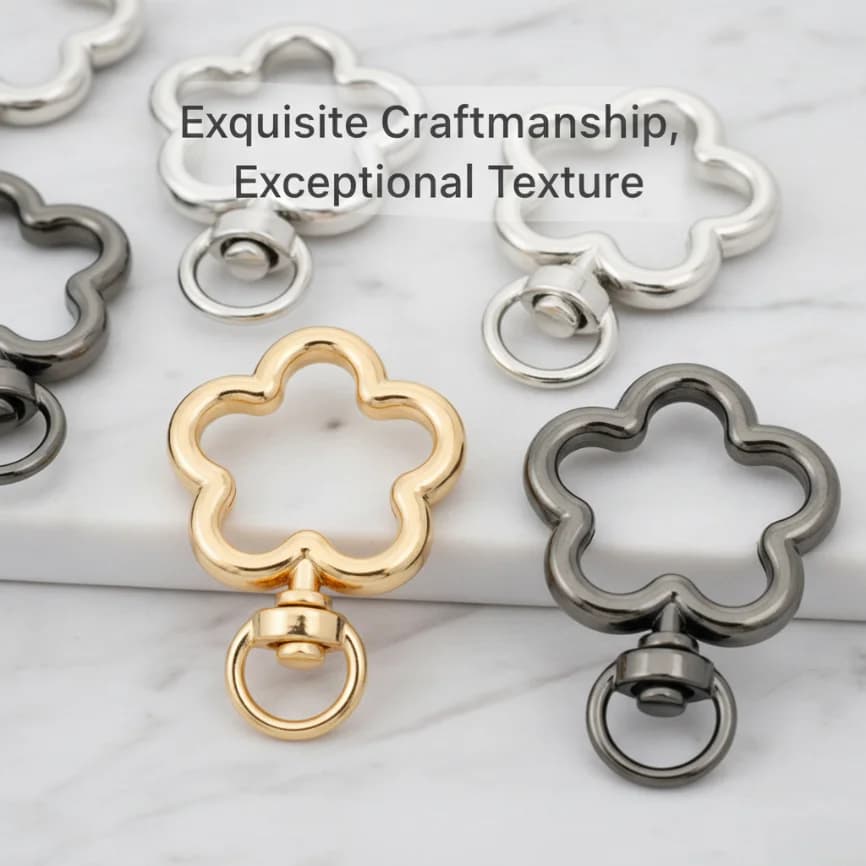 5-100pcs Flower Metal Lobster Claw Clasps Swivel Lanyards Trigger Snap Hooks Strap Connectors for Bag Key Chains Jewelry Making