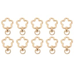 5-100pcs Flower Metal Lobster Claw Clasps Swivel Lanyards Trigger Snap Hooks Strap Connectors for Bag Key Chains Jewelry Making