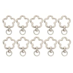 5-100pcs Flower Metal Lobster Claw Clasps Swivel Lanyards Trigger Snap Hooks Strap Connectors for Bag Key Chains Jewelry Making
