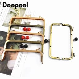 1/2Pcs Deepeel Purse Frame Kiss Clasp 20.5cm Metal Pearl Head Handles for Handbag DIY Sewing Brackets Screw Wallet Accessories