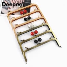 1/2Pcs Deepeel Purse Frame Kiss Clasp 20.5cm Metal Pearl Head Handles for Handbag DIY Sewing Brackets Screw Wallet Accessories