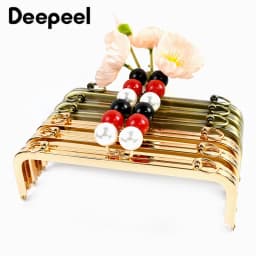 1/2Pcs Deepeel Purse Frame Kiss Clasp 20.5cm Metal Pearl Head Handles for Handbag DIY Sewing Brackets Screw Wallet Accessories