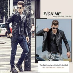 Punk Waist Chain Wallet Chain for Men Women Long Pocket Keychain with Lobster Clasps for Keys Jeans Pants Belt