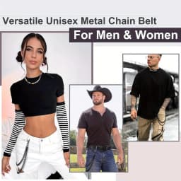 Punk Waist Chain Wallet Chain for Men Women Long Pocket Keychain with Lobster Clasps for Keys Jeans Pants Belt