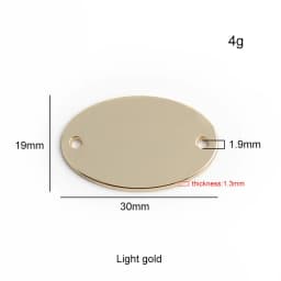 50-200PCS 20x6mm,30x19mm Oval Metal Double Holes Sewing Plate For DIY Pendant Bags Clothes Custom Brand Logo Tags Blank Label