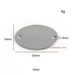 50-200PCS 20x6mm,30x19mm Oval Metal Double Holes Sewing Plate For DIY Pendant Bags Clothes Custom Brand Logo Tags Blank Label