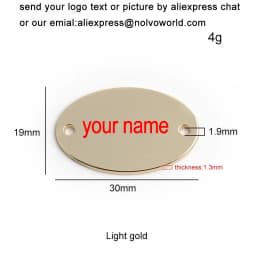 50-200PCS 20x6mm,30x19mm Oval Metal Double Holes Sewing Plate For DIY Pendant Bags Clothes Custom Brand Logo Tags Blank Label