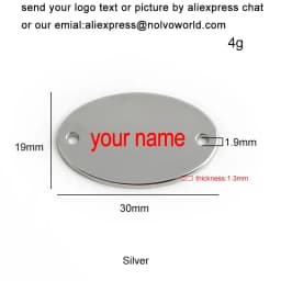 50-200PCS 20x6mm,30x19mm Oval Metal Double Holes Sewing Plate For DIY Pendant Bags Clothes Custom Brand Logo Tags Blank Label