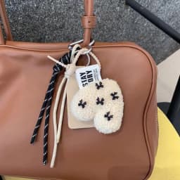Fashion Love Plush Keychain Heart Shaped Lamb Wool Braided Rope Chain Retro Plush Handmade Pendant Key Jewelry Accessoriy