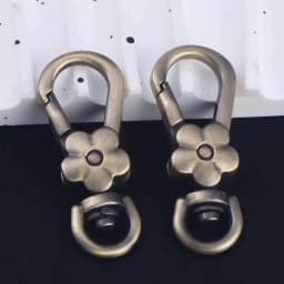 5pcs Handbags Clasps Handle Flower Lobster Metal Clasps Swivel Trigger Clips Snap Hooks Bag Key Rings Keychains Bag Accessories
