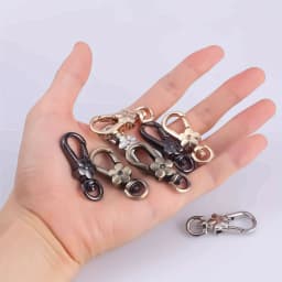 5pcs Handbags Clasps Handle Flower Lobster Metal Clasps Swivel Trigger Clips Snap Hooks Bag Key Rings Keychains Bag Accessories