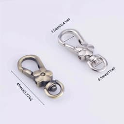 5pcs Handbags Clasps Handle Flower Lobster Metal Clasps Swivel Trigger Clips Snap Hooks Bag Key Rings Keychains Bag Accessories