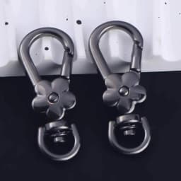 5pcs Handbags Clasps Handle Flower Lobster Metal Clasps Swivel Trigger Clips Snap Hooks Bag Key Rings Keychains Bag Accessories