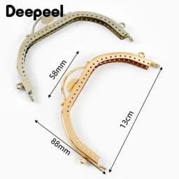 Meetee 1/2/4Pcs 13cm Metal Bag Handle Women's Purse Frame Kiss Clasp Handmade Sewing Brackets DIY Bags Handles Accessories