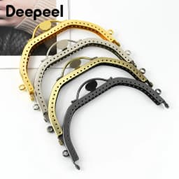 Meetee 1/2/4Pcs 13cm Metal Bag Handle Women's Purse Frame Kiss Clasp Handmade Sewing Brackets DIY Bags Handles Accessories