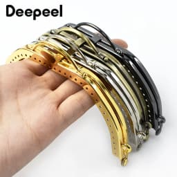 Meetee 1/2/4Pcs 13cm Metal Bag Handle Women's Purse Frame Kiss Clasp Handmade Sewing Brackets DIY Bags Handles Accessories