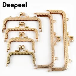 2Pcs 85-200mm Metal Embossed Pattern Purse Frame Square Bag Handle Handbag Kiss Clasp Lock Buckle Bracket Hardware Accessories
